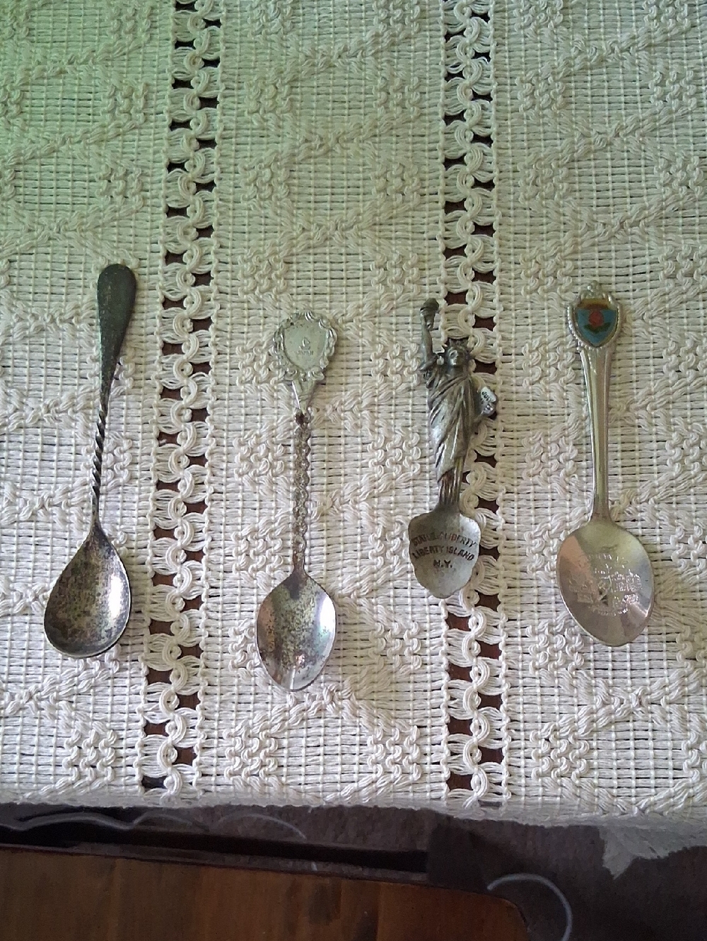 Silver-Tone Collectible Decorative Spoon - Cream Finish
